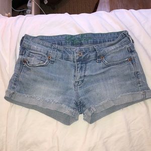 Cuffed jean shorts